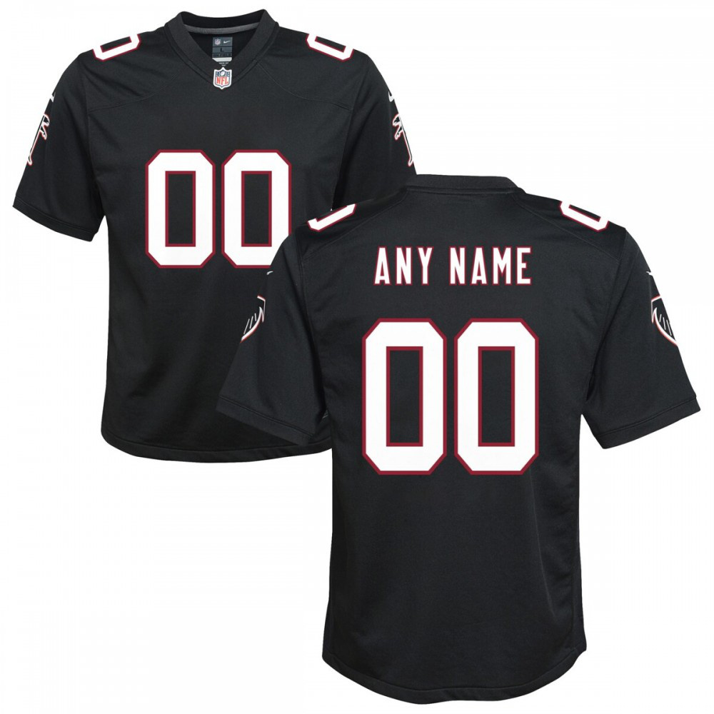 Atlanta Falcons Nike Youth Throwback Custom Game Jersey - Black-GridironStore